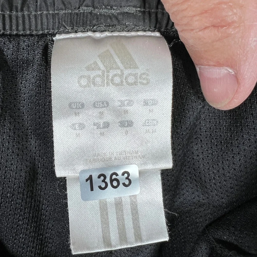 Adidas Black White 3 Stripe Track Pants Athletic Joggers Men's‎ M